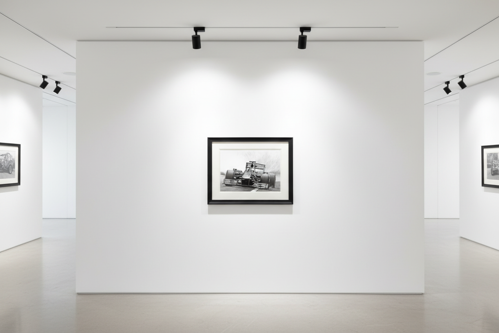 Colin McRae Subaru Framed Art - Gallery Setting