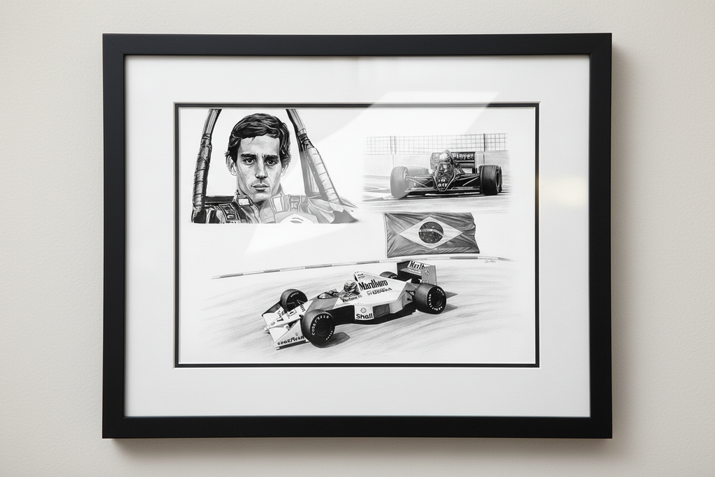 Framed Porsche 959 Dakar with Black Border and Glass