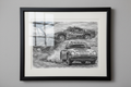 Framed Porsche with Glass