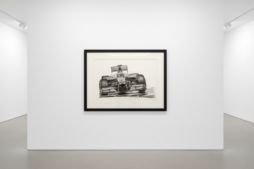 Lewis Hamilton McLaren Mercedes Vodafone F1 Car - Framed Gallery Print