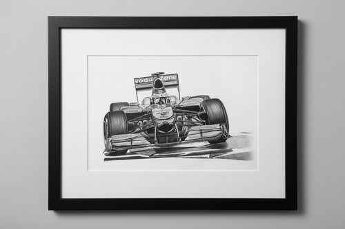 Lewis Hamilton McLaren Mercedes Vodafone F1 Car - Framed Gallery Print Close-up